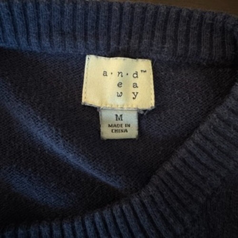A New Day Striped Knit Sweater Navy & White | Size M | Classic Stripe - Picture 3 of 4
